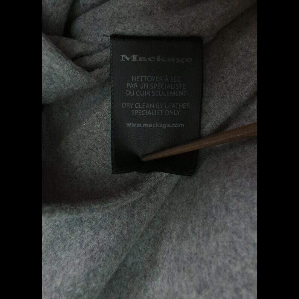 MACKAGE Women's Sz US L Mai Gray Wool Cashmere Melange Belted Wrap Coat - Picture 10 of 11